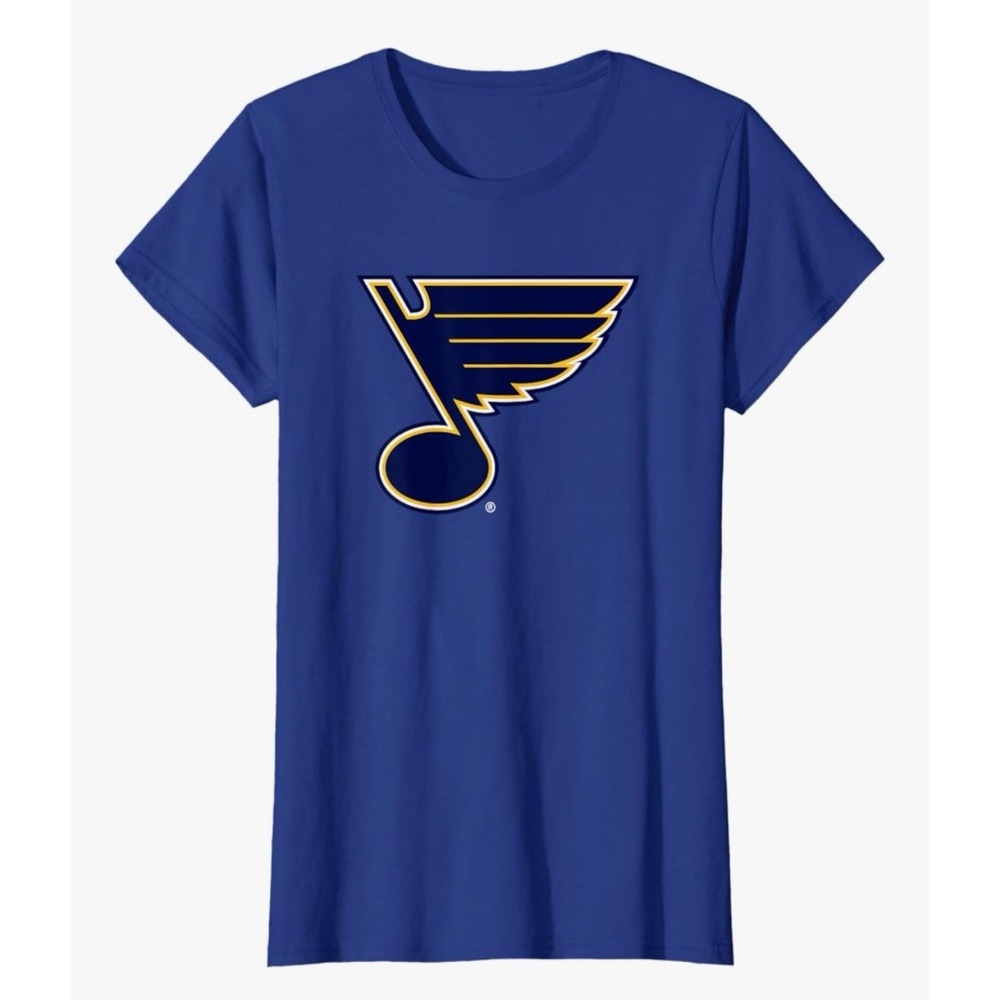 St. Louis Blues Women's T-Shirt‎ Team Logo NHL Hockey Blue Tee XL by Blue84 NWT